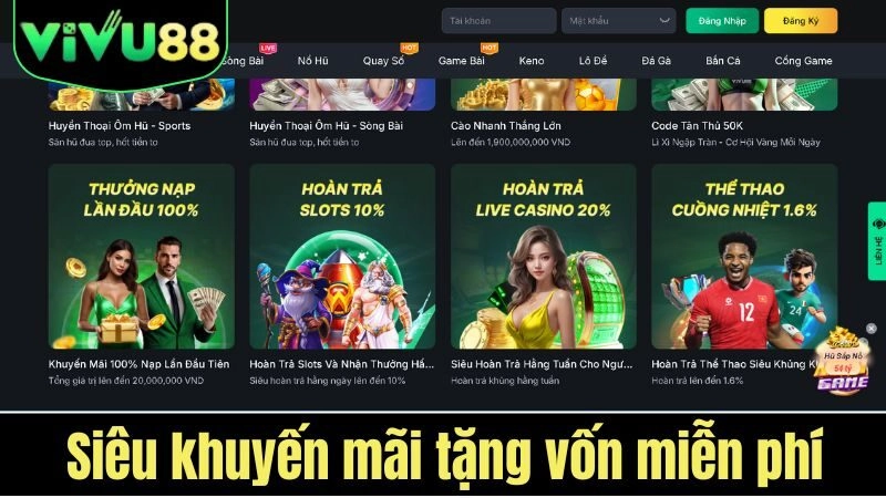 Khuyến mãi tại VIVU88 rõ ràng, dễ kích hoạt và được cập nhật mỗi tuần