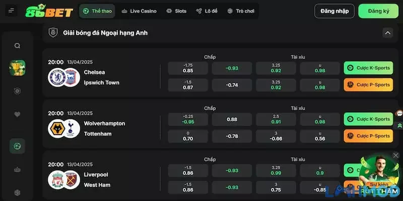 Mọi thể loại cá cược bạn cần đều có mặt tại 86bet – trực quan và dễ chơi