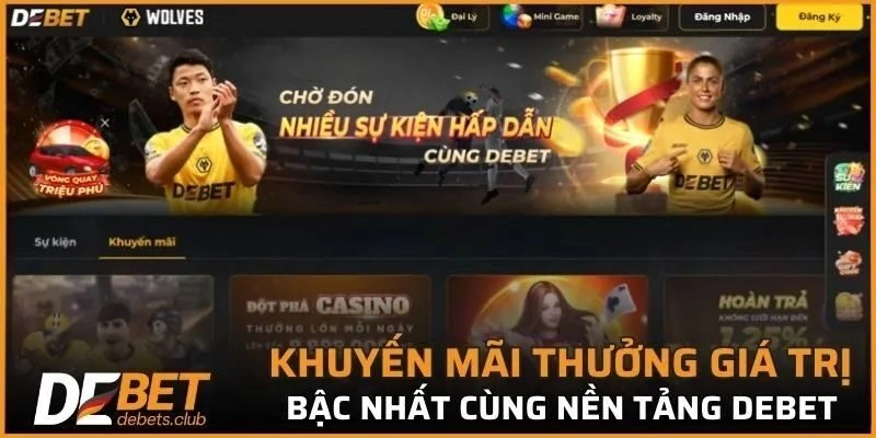 Khuyến mãi hoàn trả giá trị bật nhất tại Debet